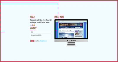 Andy Shaw Website Screenshot