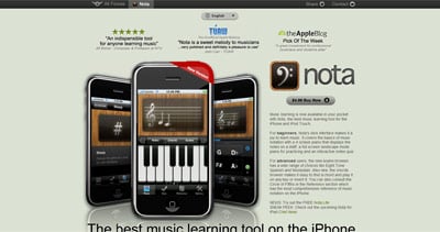 Nota Website Screenshot