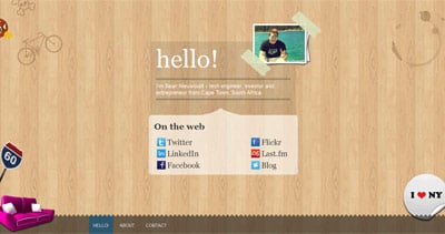 Sean Nieuwoudt Website Screenshot