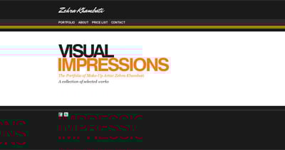 Zehra Khambati Website Screenshot