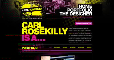 Carl Rosekilly Website Screenshot