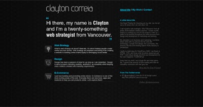 Clayton Correia Website Screenshot