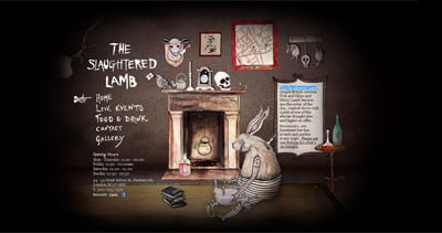 The Slaughtered Lamb Website Screenshot