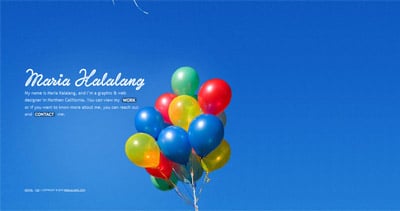Maria Kalalang Website Screenshot