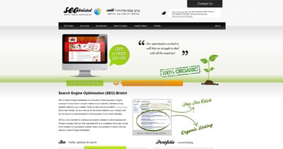 SEO Bristol Website Screenshot