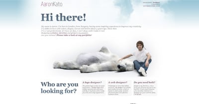 Aaron Kato Website Screenshot