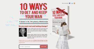 Ten Ways to Get and Keep Your Man Website Screenshot