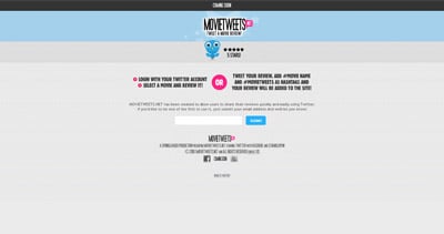 MovieTweets Website Screenshot