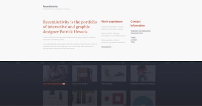 RecentActivity Website Screenshot