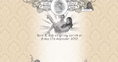 Katie & Rob’s Wedding Day Website Screenshot