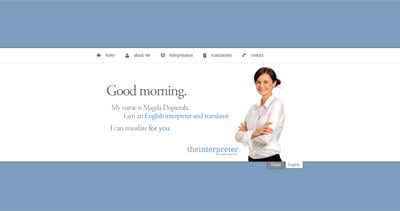 The Interpreter Website Screenshot