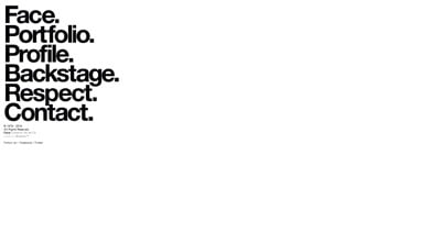 Face. Website Screenshot