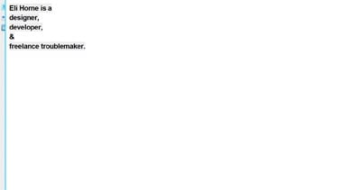 Eli Horne Website Screenshot