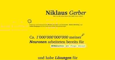Niklaus Gerber Website Screenshot