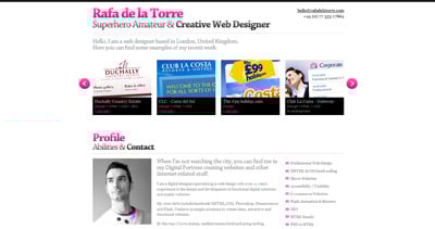 Rafa de la Torre Website Screenshot