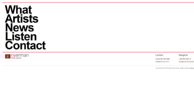 Riverman Music Group Website Screenshot