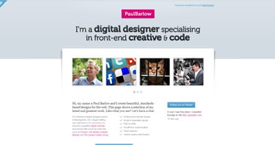 Paul Barlow Website Screenshot