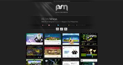 Paul Vincemike Website Screenshot