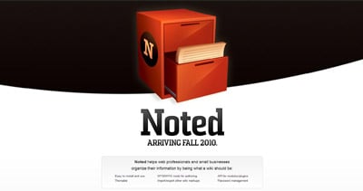 Noted Website Screenshot