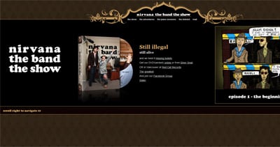 nirvana the band the show Website Screenshot