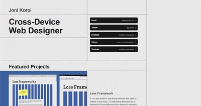 Joni Korpi Website Screenshot