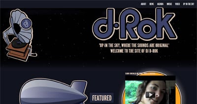 DJ D-Rok Website Screenshot