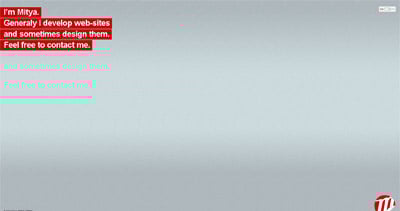 Mitya Ustinov Website Screenshot