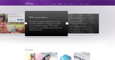 Unisono Website Screenshot