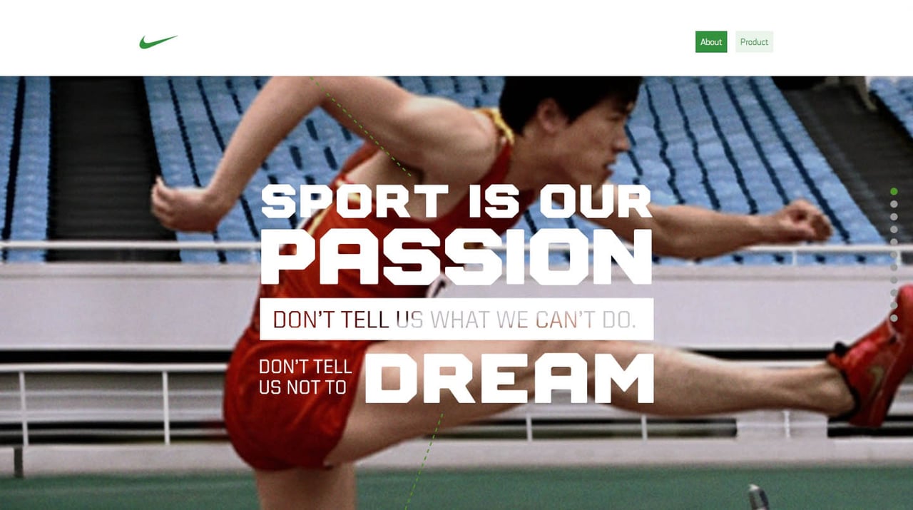 Nike Better World Website Screenshot