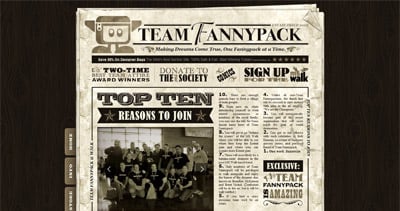 Team Fannypack Website Screenshot