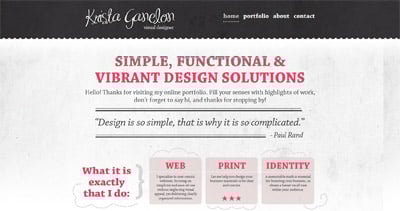 Krista Ganelon Website Screenshot