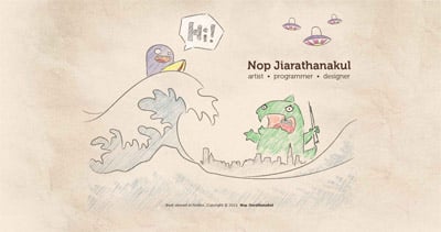 Nop Jiarathanakul Website Screenshot
