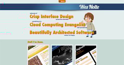 Wes Nolte Website Screenshot