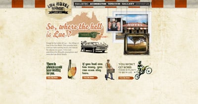 Lue Hotel Website Screenshot