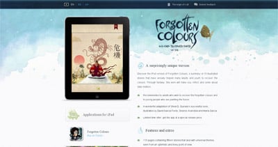 Forgotten Colours Website Screenshot