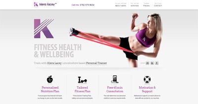 Kiera Lacey Website Screenshot