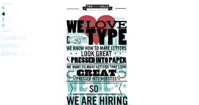 Two Paperdolls is hiring Website Screenshot