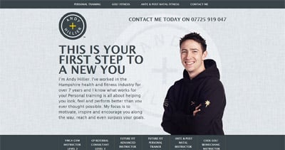 Andy Hillier Website Screenshot
