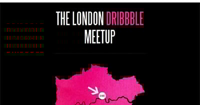 The London Dribbble Meetup Website Screenshot