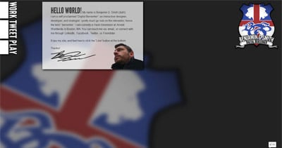 Benjamin G Smith Website Screenshot