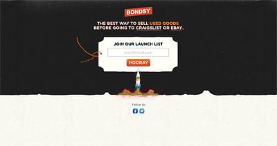 Bondsy Website Screenshot