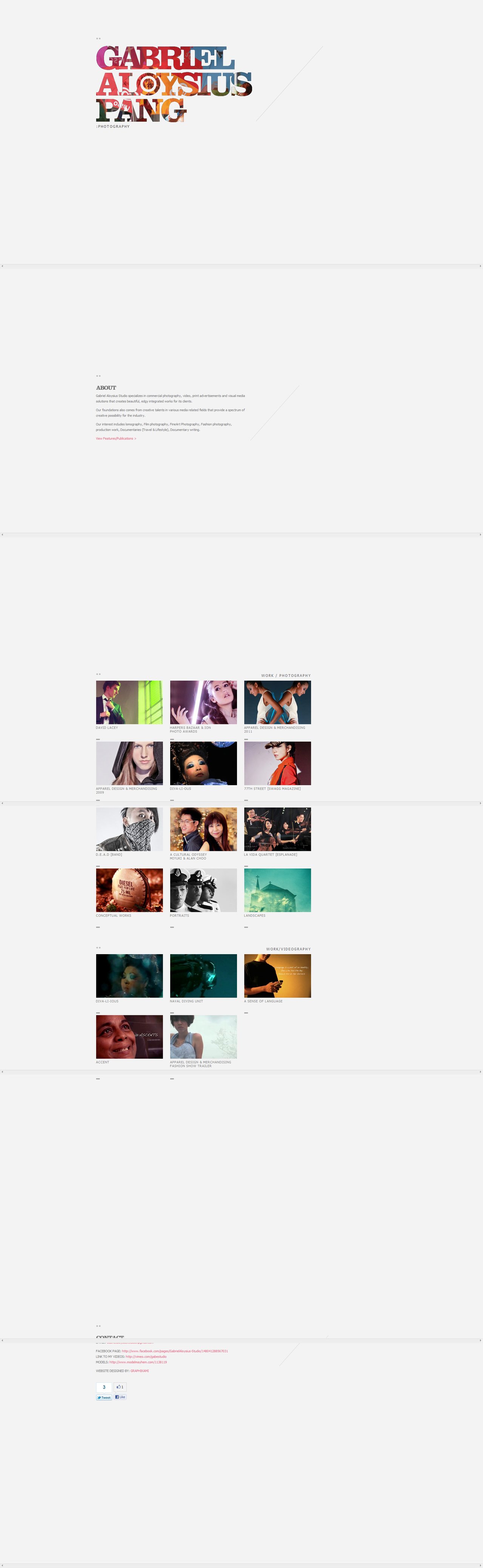 Gabriel Aloysius Pang Website Screenshot