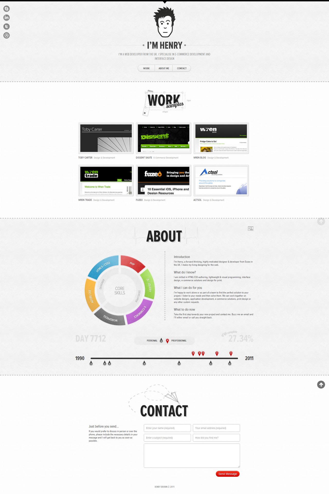 Henry Brown Website Screenshot