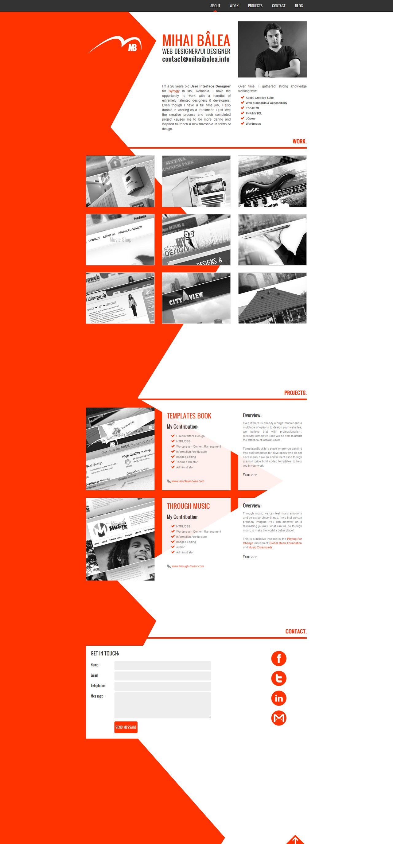 Mihai Balea Website Screenshot