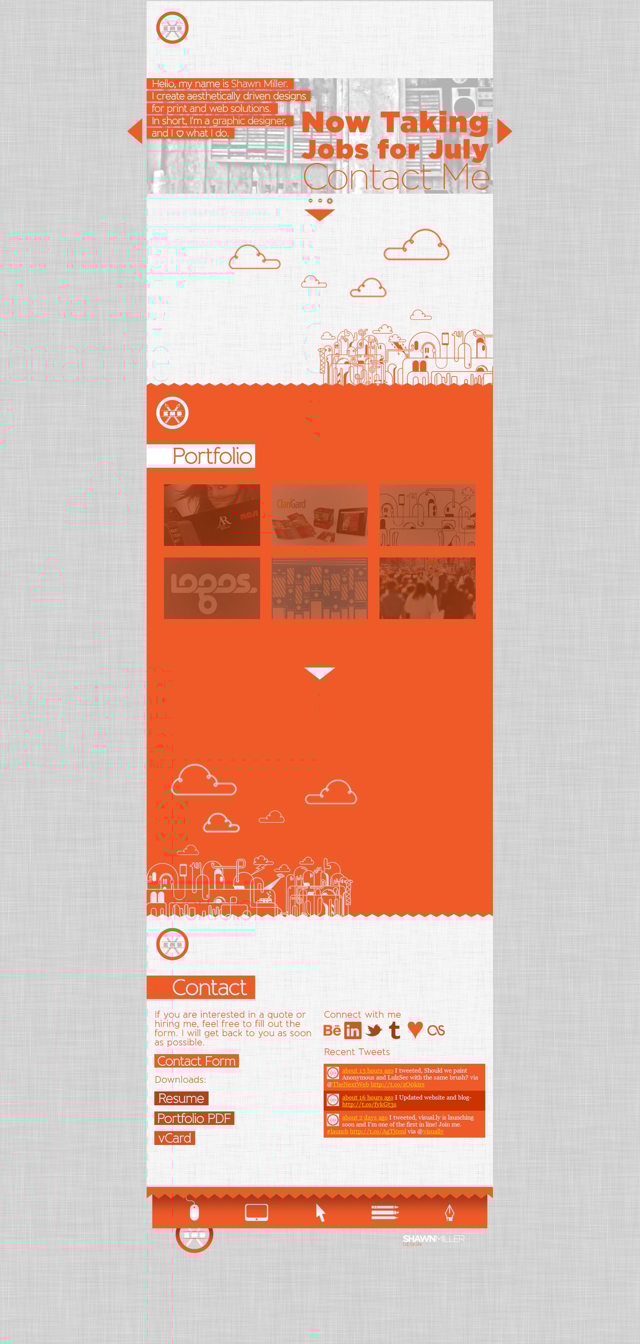 Shawn Miller Design Website Screenshot