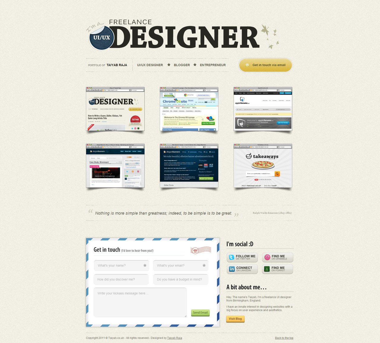 Taiyab Rajaui Website Screenshot