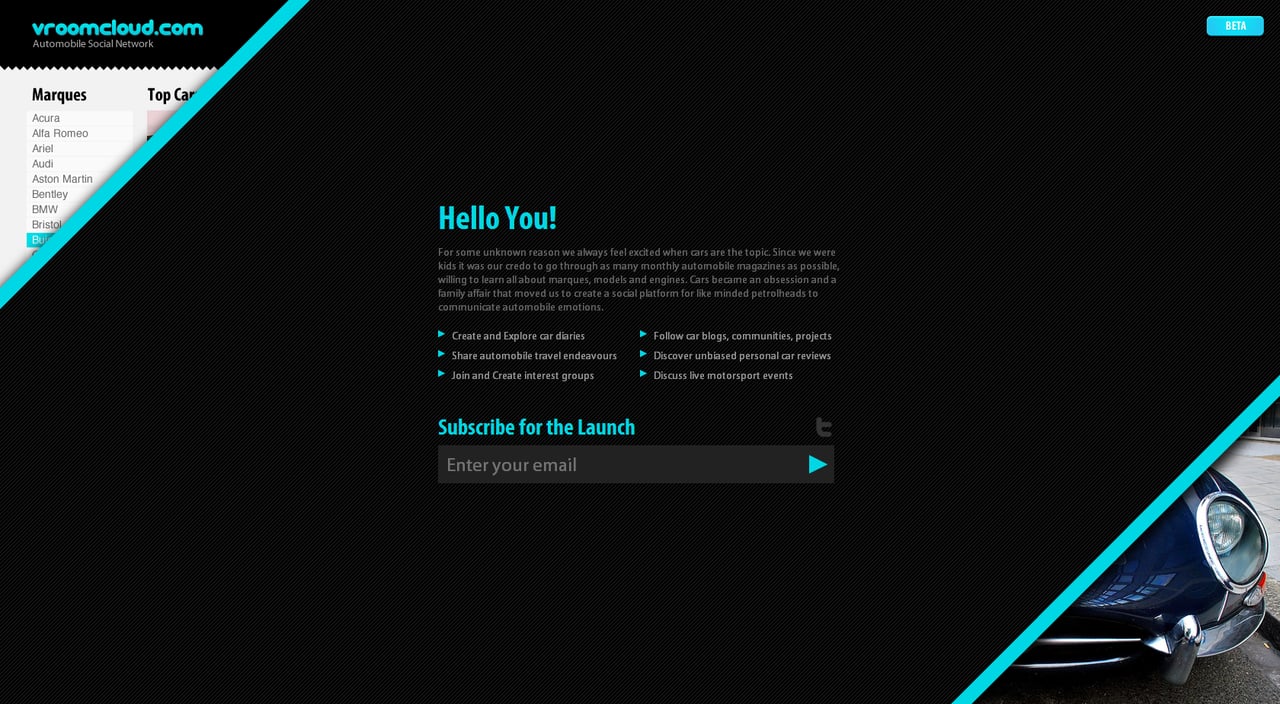 Vroomcloud Website Screenshot