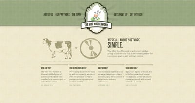 The Moo Moo Network Website Screenshot
