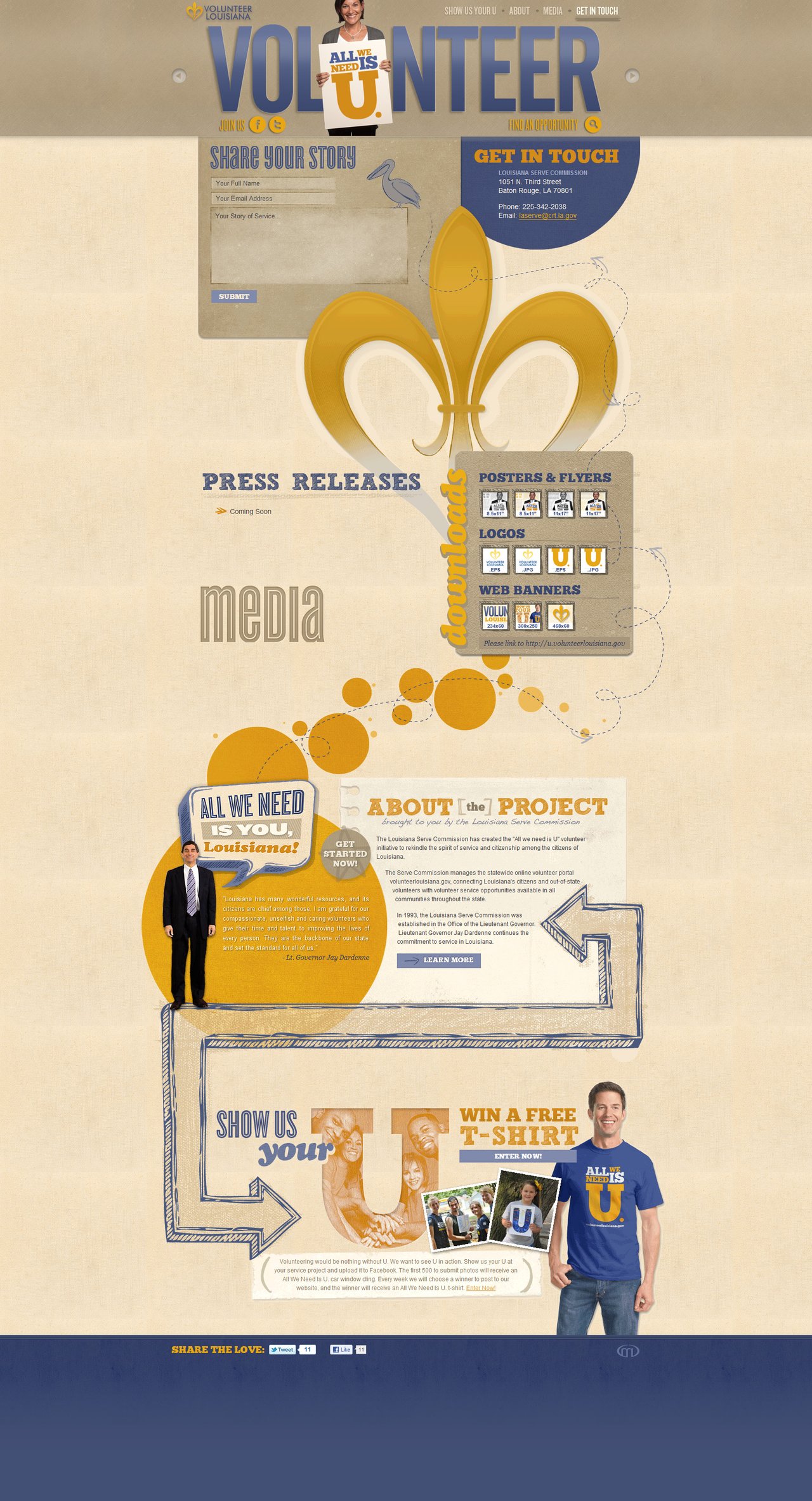 All We Need Is U Website Screenshot