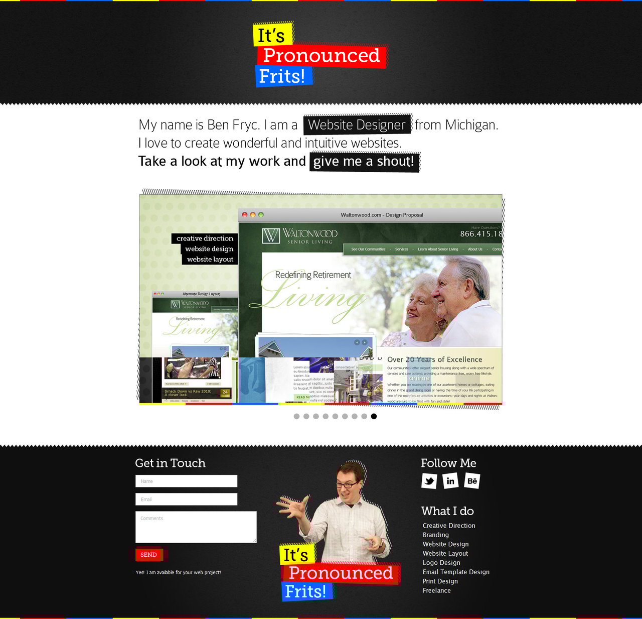 Ben Fryc Website Screenshot